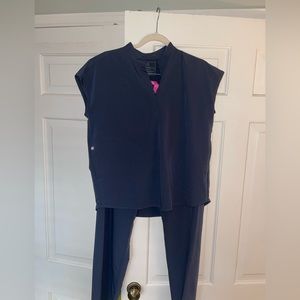 Figs Rafaela top and Livingston pant in Night sky